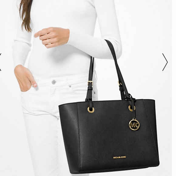 Michael Kors Medium Saffiano Leather Tote Bag black - Picture 1 of 16